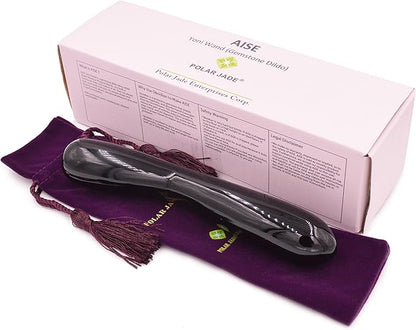 Chakra Crystal Gemstone Wand 8 inch (21 cm) Long, with Curved Shaft, Excellent for Healing, Massage, Meditation, Reiki or Manifestation