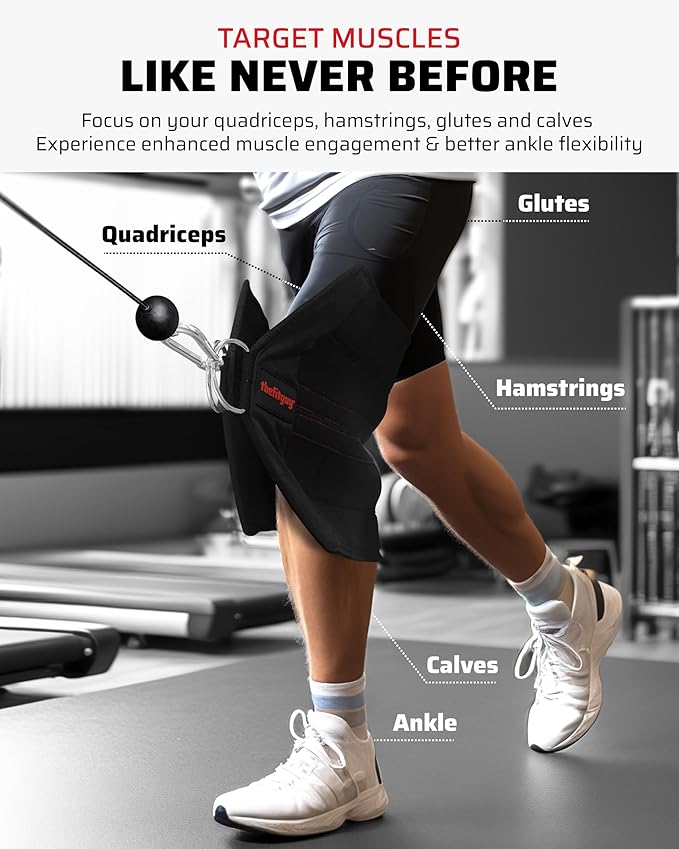 Precision Cable Duo - Ergonomic Single Tricep Rope & Squat Knee Attachment for Targeted Lower & Upper Body Training