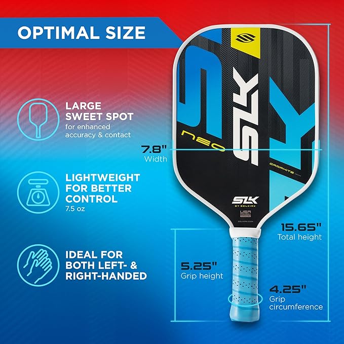 Selkirk Sport SLK Pickleball Paddles Set of 2 | Designed in The USA | Choose The SLK Neo Graphite, SLK Neo Fiberglass Pickleball Set or SLK Atlas Pickleball Bundle