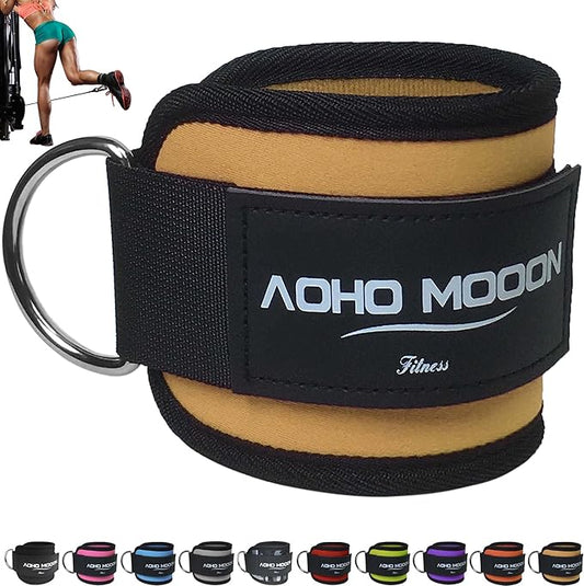 Comfortable Adjustable Ankle Straps for Cable Machines Women, Gym Workout Leg Strap, Glute Cuff, Ankle Cuffs for Glute Workouts, Foot Straps for Kickback, One Size Fit All