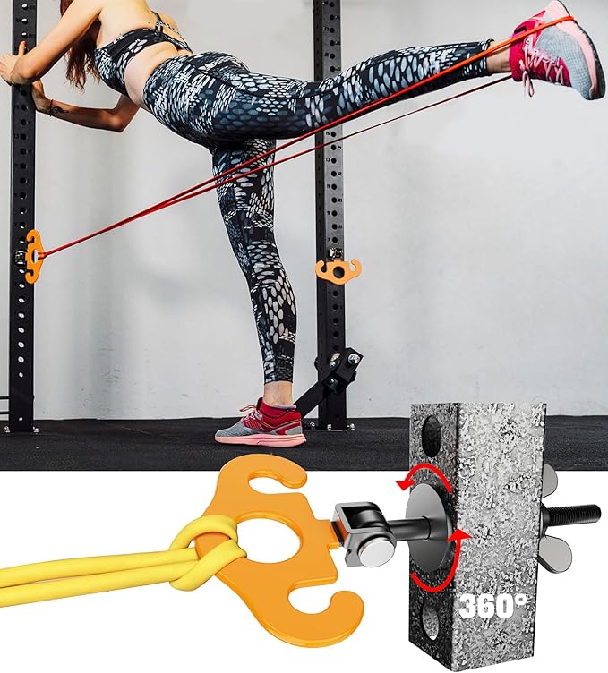 Power Rack Attachments, Hooks for Squat Rack, Resistance Band Heavy Duty, Versatile Gym Equipment Attachments, for Strength Traning, Fitness, Physical Therapy