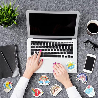 Crtiin 50 Pieces Anxiety Sensory Stickers for Anxiety Relief Items Mental Health Stickers Fidget Textured Strips for Office Classroom Desk Relieve Adult Stress