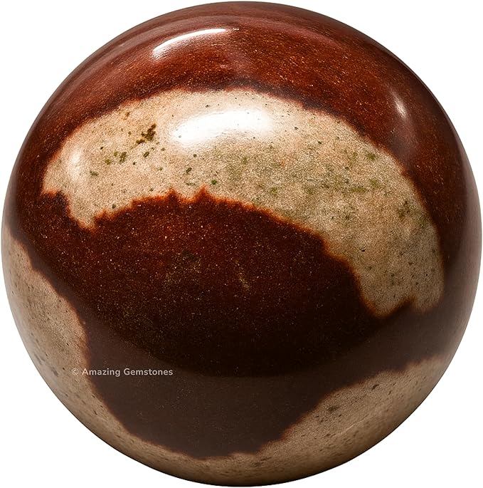 Amazing Gemstone Narmada Shiva Lingam Crystal Ball with Stand - 2" Inches Crystal Sphere Meditation Balls for Witchcraft and Decorative Balls