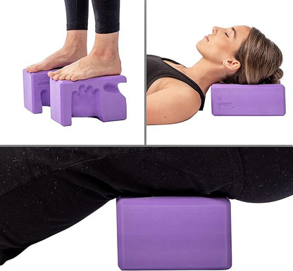 WRIST Buddy® Yoga Blocks 2 Pack | Reduces and Prevents Wrist Pain, Enhances Comfort Stability and Grip Strength on the Blocks | Hand-Shaped Blocks | EVA Yoga Accessories Set | Best Gifts for Yoga