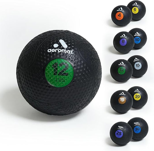 Aeromat Extreme Elite Medicine Balls for Exercise - 10" Diameter Workout Ball, Weighted Balls for Exercise, Weight Ball, Color-Coded Med Balls