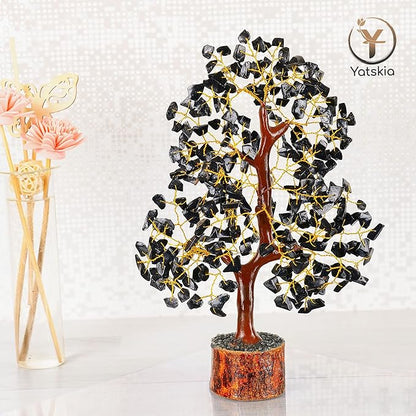 YATSKIA Black Tourmaline Crystal Tree of Life - Money Tree - Birthday Gifts for Women - Chakra Crystals and Stones - Positive Energy Gifts