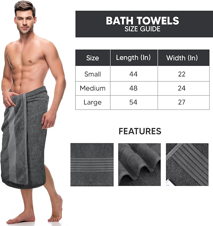 Utopia Towels 4 Pack Bath Towels Set, 27 by 54 Inches, 100% Ring Spun Cotton, Quick Dry, Highly Absorbent, Soft Feel Towels, Perfect for Daily Use, Grey