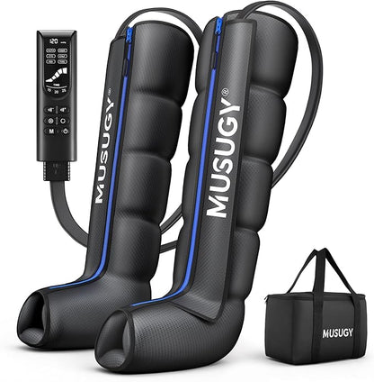 Sequential Air Compression Recovery System : Professional Full Leg Compression Boots for Circulation & Fast Recovery, Leg Recovery Boots for Muscle Relaxation - for Athletes, Runners, Gym