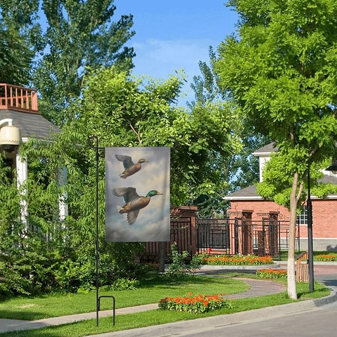Duck Garden Flag 12x18 In Double Sided Yard Flags Lawn Sign Decor No Flagstand