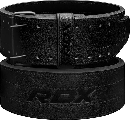 RDX IPF Compliant Powerlifting Belt 13mm and 10mm, USAPL USPA and IPL Competition Level Genuine Leather 4” Gym Belt for Heavy Weight Lifting Deadlift Squats and Strongman Strength Training, Men Women