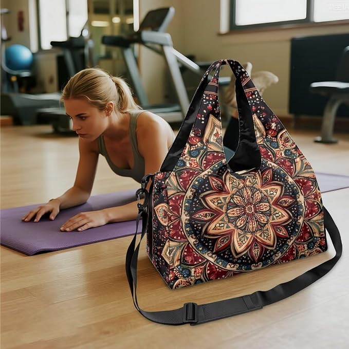 Yoga Mat Bag for Women Men Large Carryall Tote with Adjustable Shoulder Strap for Gym Yoga Travel Pilates Office