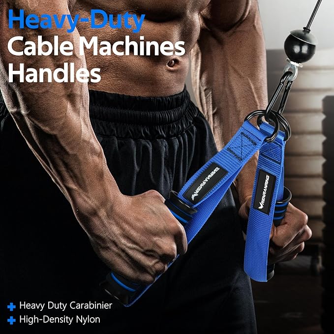 RENRANRING Gym Exercise Handles, Replacement Handle Attachments for Cable Machine Pulleys, Resistance Band and Strength Trainer, Pull Down Workout Accessories, Home Gym Add On Equipment