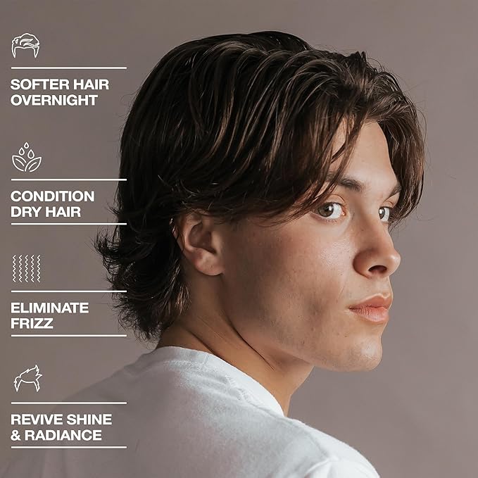 CRVFT Daily Leave in Conditioner For Men [OIL] | Men's Hair Moisturizer | Hair Oil For Men | For Dry and Damaged Hair (Thick, Curly, Frizzy, Long, & More) | Scented | (3oz) PM