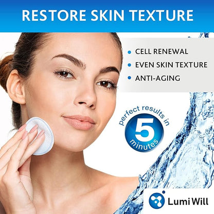 Glycolic Acid Pads - Exfoliating Pads with Glycolic Acid, Vitamins B5, C, E & Menthol - Peel Pads for Acne - Anti-Aging Glycolic Acid Resurfacing Pads for Fine Lines and Wrinkles - 50 Pads