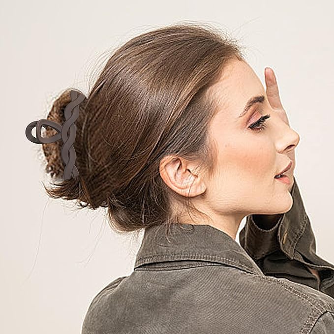 8PCS Hair Clips for Women, Flower Claw Clips for Thick Hair, Non-Slip Hair Accessories with Multi-Styles, Neutral Colors Hair Claw Clips and Variety Pack, Ideal for Girls