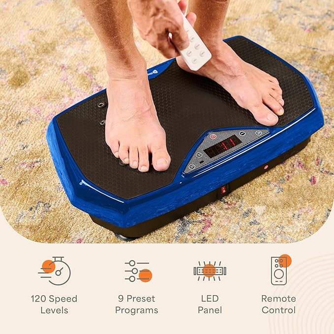 Lifepro Vibration Plate Exercise Machine with Magnetic Acupoints - Full Body Vibration Platform for Beginners and Recovery - Ideal Lymphatic Drainage Massager for Muscle Toning and Overall Fitness