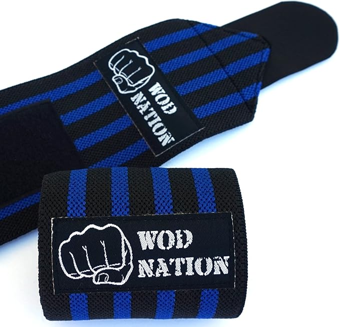 WOD Nation Wrist Wraps for Weightlifting & Strength Training – Professional Gym Straps w/Thumb Loop for Men & Women