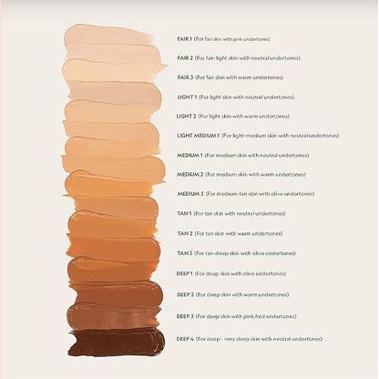 YENSA Serum Foundation Makeup - Super Silk Full Coverage Foundation Enriched with Peptides, Vitamin C & Ferulic Acid to Help Reduce Fine Lines, Wrinkles & Dark Circles - Fair 1 (1 oz)