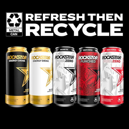 Rockstar Recovery Non-Carbonated Energy Drink, Berryade, 16 fl oz Cans, (12 Pack), Hydration // Mind-Body Energy,160mg Caffeine, B Vitamins, Electrolytes
