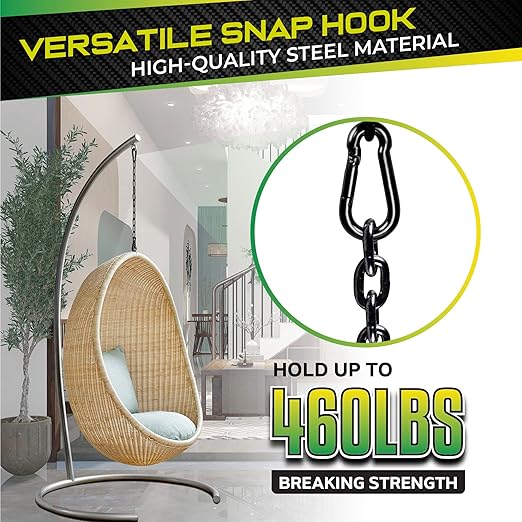 6Pcs 3.15In Spring Snap Hooks 460LBS Capacity, Utility Hook Clip, Heavy Duty Rope Connector, Quick Link Snap Hooks for Indoor & Outdoor, Hanging, Camping, Fishing, Hiking