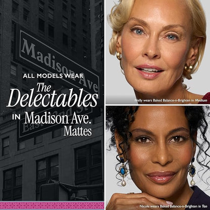 LAURA GELLER NEW YORK The Delectables Madison Ave Mattes Eyeshadow Palette - Includes 14 Matte-Finish Baked Eyeshadows in Stunning Neutral Shades - Long-Lasting Creamy Eyeshadows for Everyday