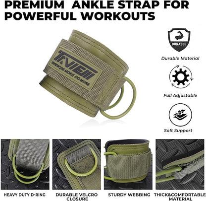 TAVIEW Ankle Straps Cable Machine Attachment for Gym - Cable Kickback Ankle Straps - Padded Ankle Cuffs for Glute Kickbacks and Leg Workouts