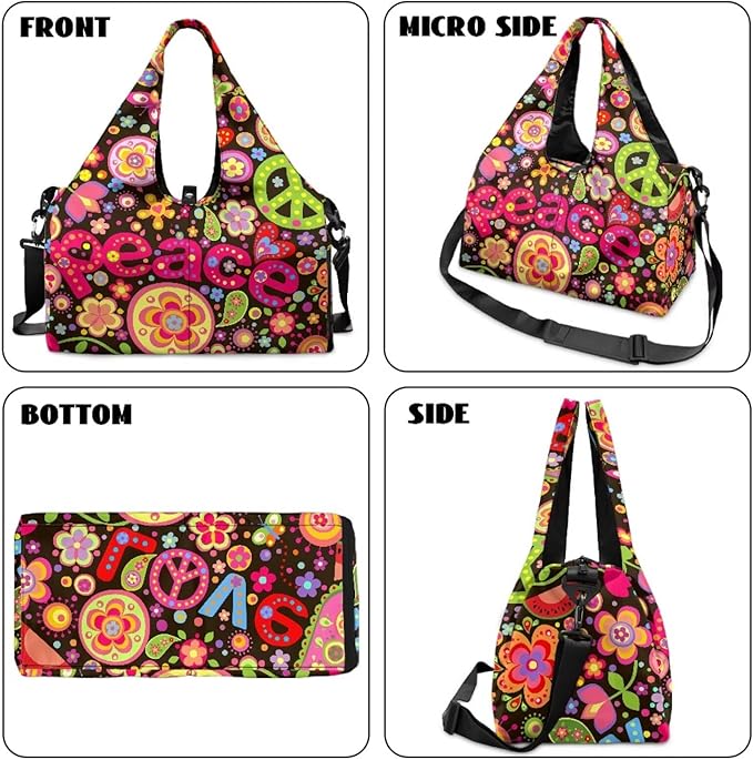 Yoga Mat Bag for Women Men Large Carryall Tote with Adjustable Shoulder Strap for Gym Yoga Travel Pilates Office