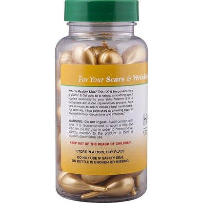 Sanar Naturals Healthy Skin Vitamin E Lotion with Aloe Vera Gel, 60 ct - Face Moisturizer Skin Care, Serum Capsules - Reduce Wrinkles, Dark Spots - Rapid Repair for Smooth Hydrated Skin