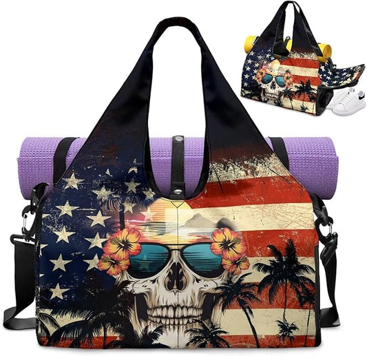 Yoga Mat Bag for Women Men Large Carryall Tote with Adjustable Shoulder Strap for Gym Yoga Travel Pilates Office