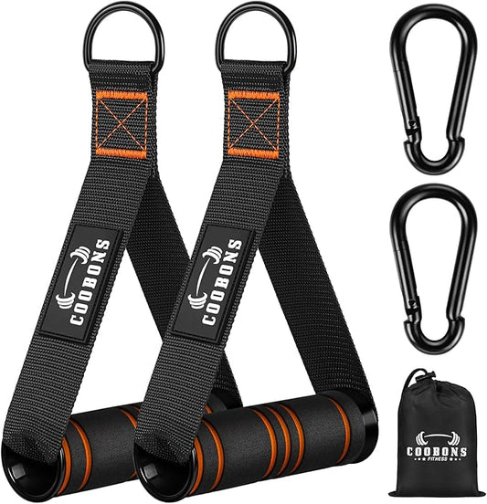 Heavy Duty Exercise Handles, Gym Cable Handles for Cable Machine Attachments, D Handle Cable Attachments, Handles for Resistance Bands, Workout Accessories, Fitness Equipment for Home Gym