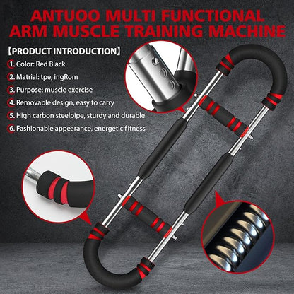 Twister Arm Trainer, 30-100lb Adjustable Chest Workout Bar, Power Twister Arm Trainer for Men, Chest Workout Equipment, Forearm Strengthener Arm Trainer