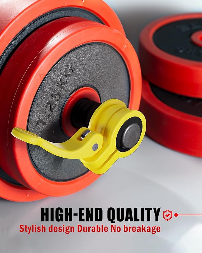 Mini Pro Barbell Clips 1 inch I Multi-Size Adjustable Barbell Collar I 1 inch Barbell ClampsIQuick Release Weight Clips Pair of Locking for Dumbbell Bar