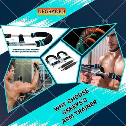 Upgraded Twister Arm Trainer – Adjustable Chest & Arm Workout Equipment for Men & Women, Full Body Strength Training Machine, Portable Spring Resistance Fitness Bar for Home Gym