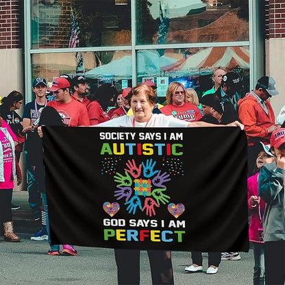 Autism Awareness Flag 3x5 Ft Fade Proof Outdoor Indoor With Metal Grommets Autism Awareness Banner Home House Garden Yard Decorative Sign