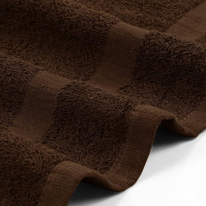 Utopia Towels, Salon Towel, Pack of 12, Not Bleach Proof, 16 by 27 Inches, Highly Absorbent Cotton Towels for Hand, Gym, Beauty, Spa, and Home Hair Care, Dark Brown