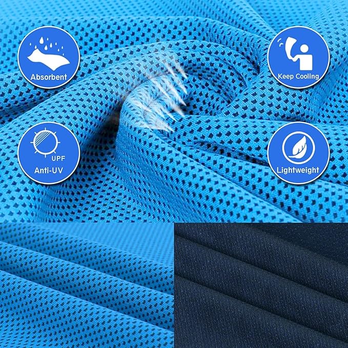 4 Packs Cooling Towels for Neck and Face(40"x 12"), Cool Sweat Towels for Hot Weather, Lightweight Soft Breathable Towels for Yoga, Towels Sports, Workout, Running, Gym, Camping, Fitness