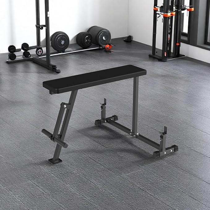 Seal Row Bench for Back Workout, Heavy-Duty Steel Rowing Bench with Barbell Holders, Incline Chest Support Pad for Home Gym Strength Training