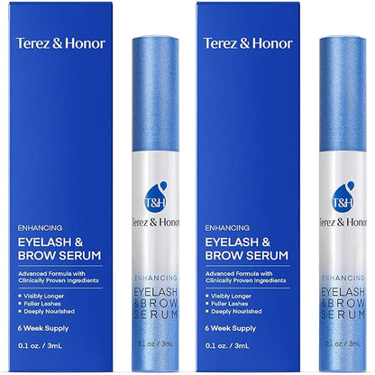 Terez & Honor Advanced Enhancing Eyelash and Eyebrow Serum (Eyelash Serum - 2 Pack)