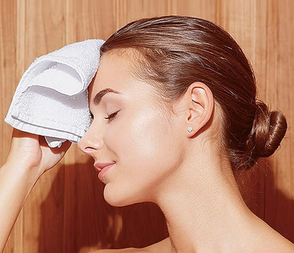 Utopia Towels 24 Pack Cotton Washcloths Set, 100% Ring Spun Cotton, Premium Quality Flannel Face Cloths, Highly Absorbent and Soft Feel Fingertip Towels, White, Grey, Electric Blue, Pink