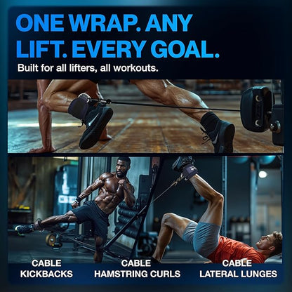 Modvel Gym Ankle Strap for Cable Machines – Glute & Leg Kickback Ankle Straps for Gym Workouts – Adjustable, Padded Support for Strength Training, Weightlifting, Rehab – Men & Women