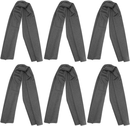 INNOLIFE 6 Pack Cooling Towels Breathable Ice Towel for Sports, Gym, Fitness, Running, Hiking, Yoga - Black
