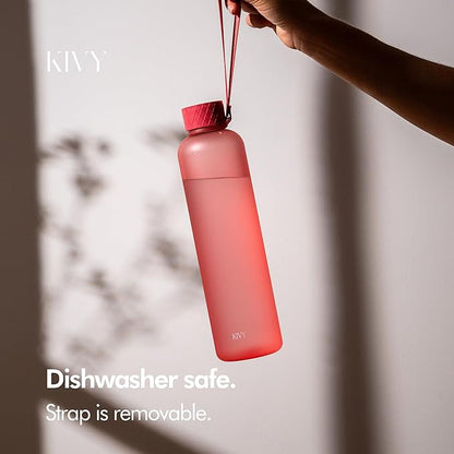 KIVY Tritan Water Bottle 2nd Generation (Coral, 32 Ounces)