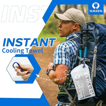 Sukeen [4 Pack Cooling Towel (40"x12"),Ice Towel,Soft Breathable Chilly Towel,Microfiber Towel for Yoga,Sport,Running,Gym,Workout,Camping,Fitness,Workout & More Activities