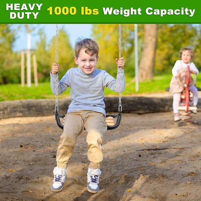 SELEWARE 2 Pcs 60" Hanging Swing Chain with 4 Carabiners, 1000LB Capacity Plastic Coated Hanging Chains, Hammock Hardware Kit for Swing, Hanging Chair, Punching Bags, Indoor Outdoor Gym (White)
