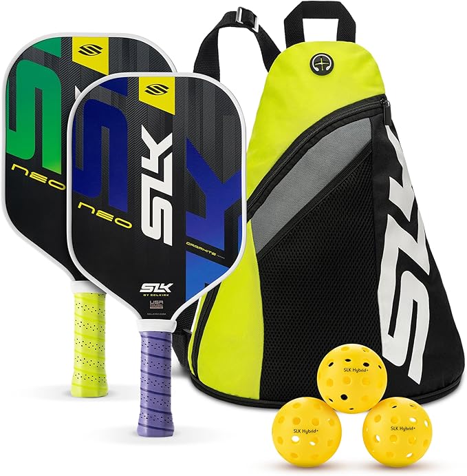 Selkirk Sport SLK Pickleball Paddles Set of 2 | Designed in The USA | Choose The SLK Neo Graphite, SLK Neo Fiberglass Pickleball Set or SLK Atlas Pickleball Bundle