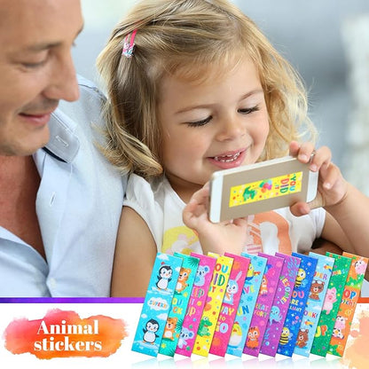 36 Pcs Anxiety Sensory Stickers Mental Health Stickers Fidget Textured Strips Toys Adhesive Tactile Calm Relief Items for Adults Desk School Counselor Classroom(Animal Style)