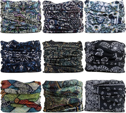 Headband Neck Gaiter Head Wrap Headwear Face Mask Magic Scarf Bandana for Men and Women
