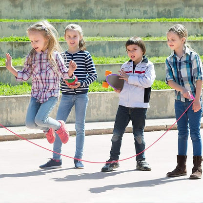 Elcoho 10 Pack Colorful Kids Jump Rope Set Adjustable Plastic Kids Jump Rope Skipping Rope Outdoor Jump Ropes Great Party Favor