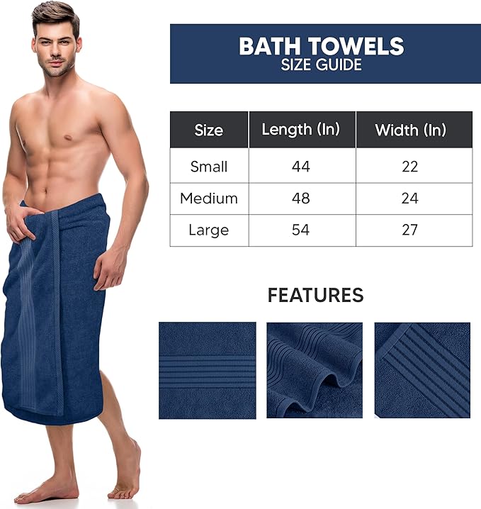 Utopia Towels 4 Pack Bath Towels Set, 27 by 54 Inches, 100% Ring Spun Cotton, Quick Dry, Highly Absorbent, Soft Feel Towels, Perfect for Daily Use, Navy