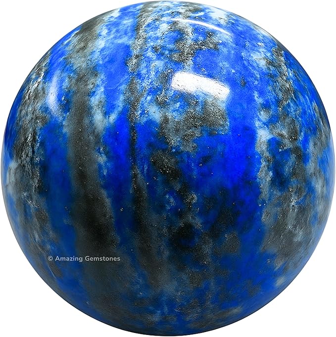 Amazing Gemstone Lapis Lazuli Crystal Ball with Stand - 2" Inches Crystal Sphere Meditation Balls for Witchcraft and Decorative Balls